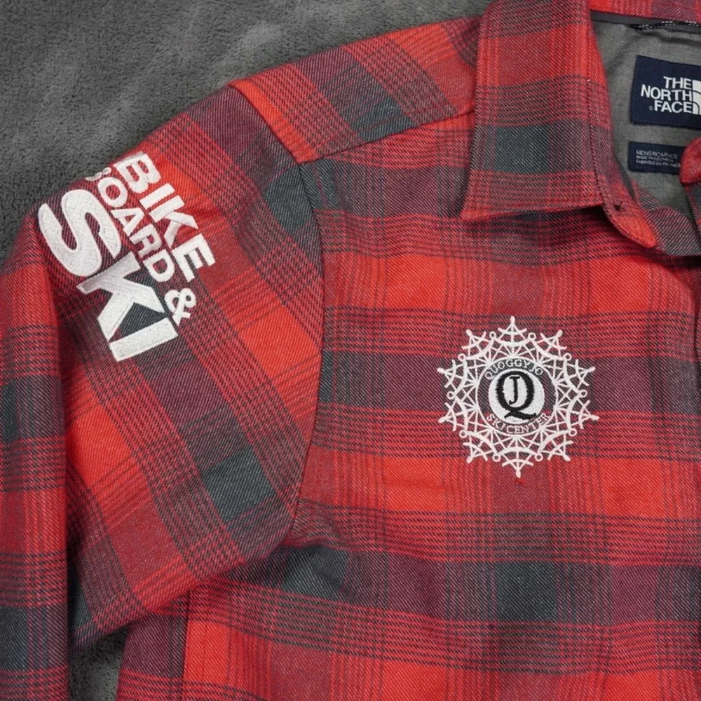 The North‎ Face Flannel Shirt Mens Small Buffalo Plaid Quoggy Jo Ski Bike Board